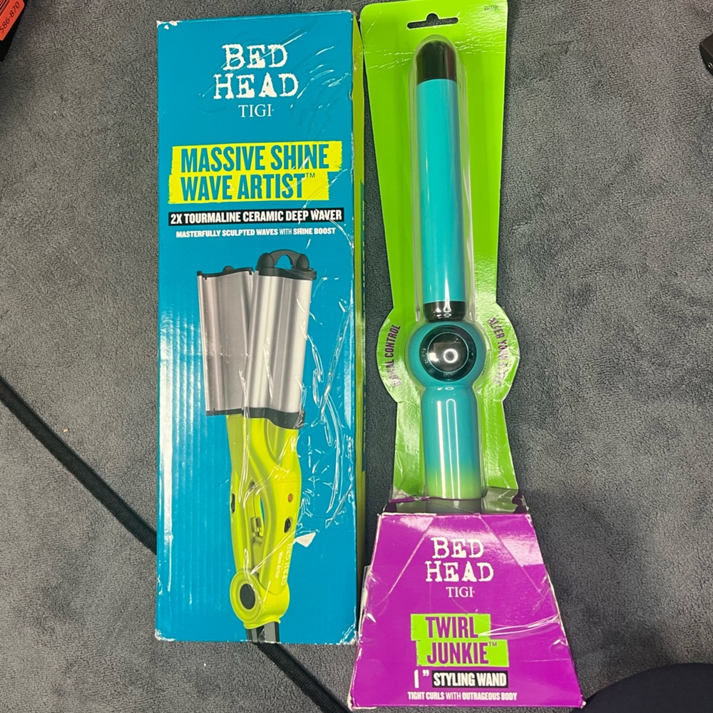 BedHead Bundle Deep Waver + Curling wand 1”
